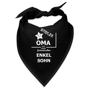 Stolze Oma - Bandana - Schwarz - Vorne