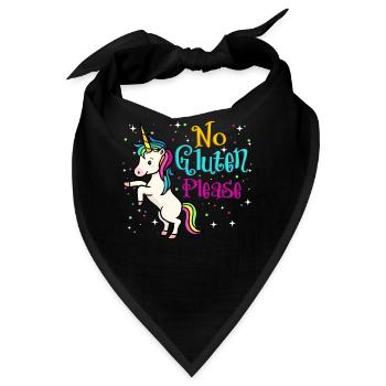 No Gluten Please - Bandana - Schwarz - Vorne