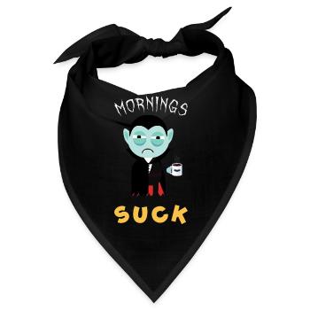 Früh Aufstehen ist blöd Vampire - Bandana - Schwarz - Vorne