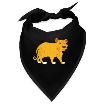 Jungle Animal Tiger - Bandana - Schwarz - Vorne