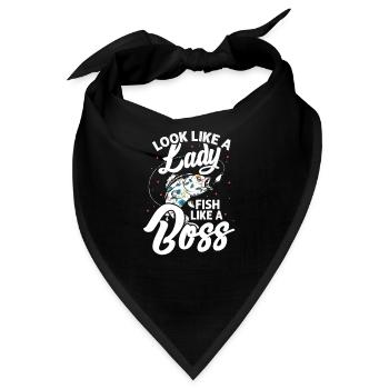 Anglerin - Bandana - Schwarz - Vorne