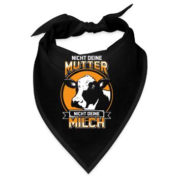 Vegan Veganerin Kuh Veganer Kühe Moral Geschenk - Bandana - Schwarz - Vorne