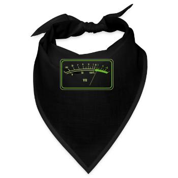 VU meter Hifi Aanalog Audio Tontechniker T shirt - Bandana - Schwarz - Vorne