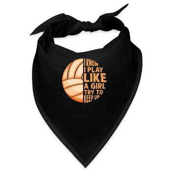 Volley Beach Volleyball Beachvolleyball Geschenk - Bandana - Schwarz - Vorne