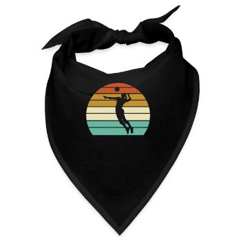 Volleyball Retro - Bandana - Schwarz - Vorne