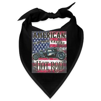 Hot Rod,Auto,Hot Rod fahren,Hot Road,Flagge - Bandana - Schwarz - Vorne