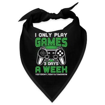 Ich spiele nur 3 Tage die Woche - Bandana - Schwarz - Vorne