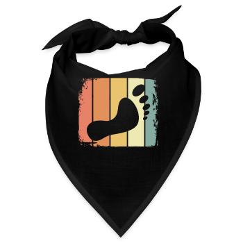 Fuß retro - Bandana - Schwarz - Vorne