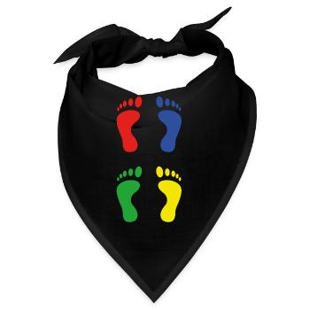 Fuß Fußabdruck - Bandana - Schwarz - Vorne