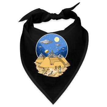 Ägyptische Pyramiden der UFO-Ausländer - Bandana - Schwarz - Vorne