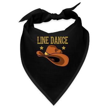 Line Dancing Geschenk I Country Line Dance - Bandana - Schwarz - Vorne