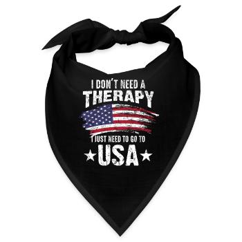 USA Nation Fahne Geschenk - Bandana - Schwarz - Vorne