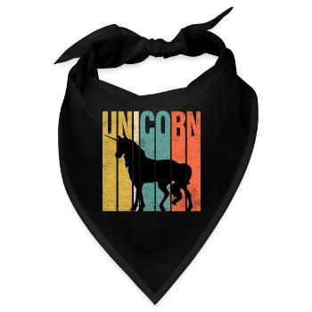 Vintage Unicorn - Bandana - Schwarz - Vorne