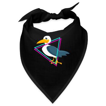 Möwen - Bandana - Schwarz - Vorne