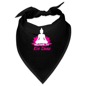 Thailand Koh Samui Buddha Yoga - Bandana - Schwarz - Vorne