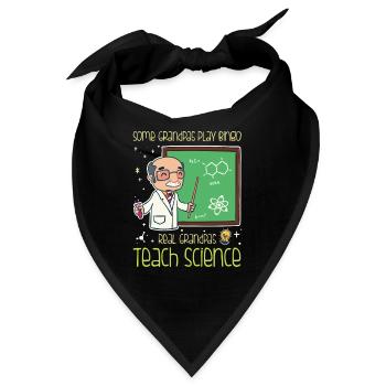 Science Teacher - Real Grandpas Teach Science - Bandana - Schwarz - Vorne