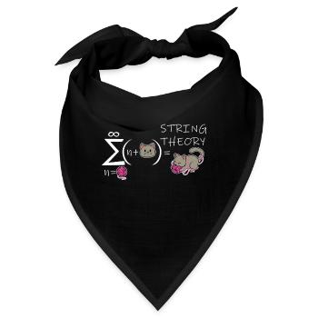 String Theorie Katzen Physik Quanten Katze Formel - Bandana - Schwarz - Vorne