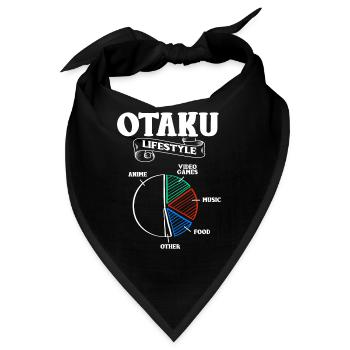 Anime Otaku Lustig Manga Kawaii Senpai Geschenk - Bandana - Schwarz - Vorne