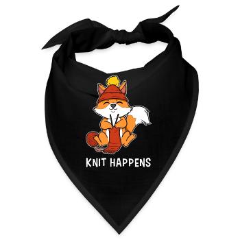 Winter Stricken Fuchs - Bandana - Schwarz - Vorne