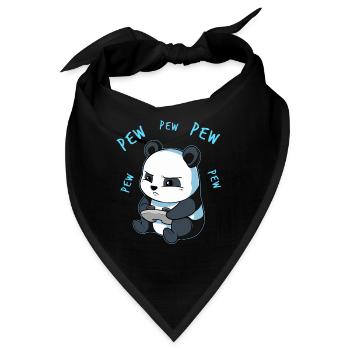 Panda Bär Online Pew Gamer Gaming PC Videospiel - Bandana - Schwarz - Vorne