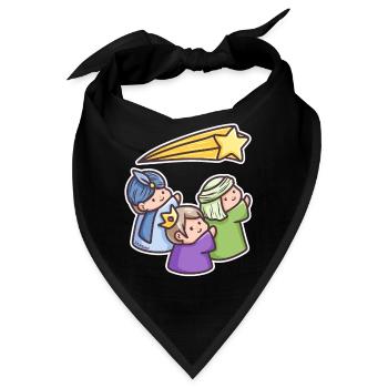 Heilige drei Könige Morgenland Weihnacht Geschenk - Bandana - Schwarz - Vorne