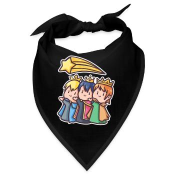 Heilige drei Könige Morgenland Weihnacht Geschenk - Bandana - Schwarz - Vorne