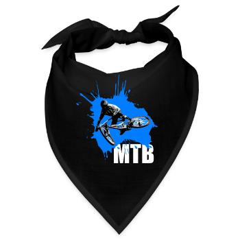 Mountainbike Sprung Downhill cross MTB - Bandana - Schwarz - Vorne