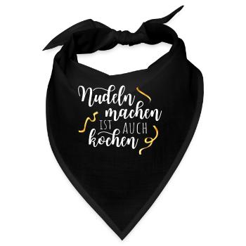 Nudeln Machen Ist Auch Kochen Pasta Spaghetti Fan - Bandana - Schwarz - Vorne