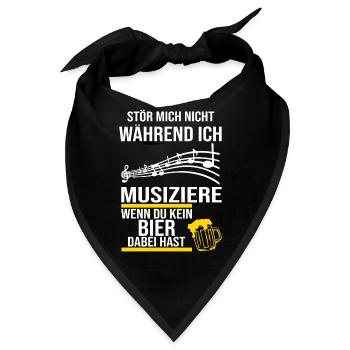Blasmusik | Musikverein | Geschenk Musiker - Bandana - Schwarz - Vorne