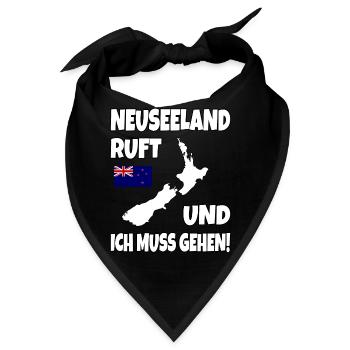 Neuseeland Ruft Und Ich Muss Gehen Backpacker - Bandana - Schwarz - Vorne