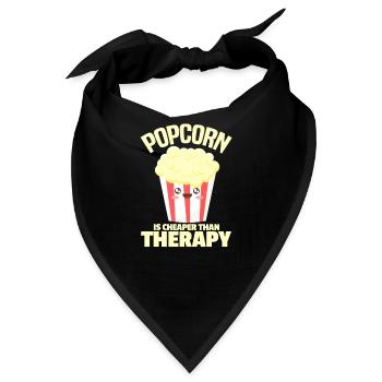 Popcorn - Bandana - Schwarz - Vorne