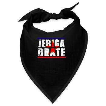 Jebiga Brate Balkan Jugoslavija Jugo Motiv - Bandana - Schwarz - Vorne