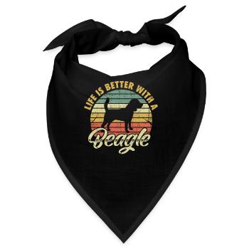 Beagle - Bandana - Schwarz - Vorne