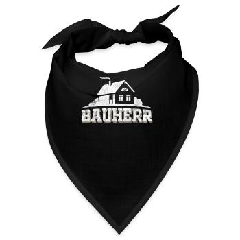 Bauherr Hausbau Bauleiter - Bandana - Schwarz - Vorne