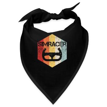 Sim Racing T-Shirt Geschenk für Rennspiel Fans - Bandana - Schwarz - Vorne