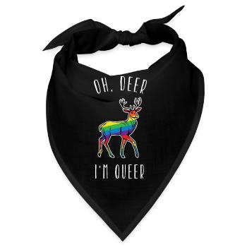 schwul - Bandana - Schwarz - Vorne