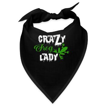 Crazy Frog Lady Cool Frösche Statement Geschenk - Bandana - Schwarz - Vorne