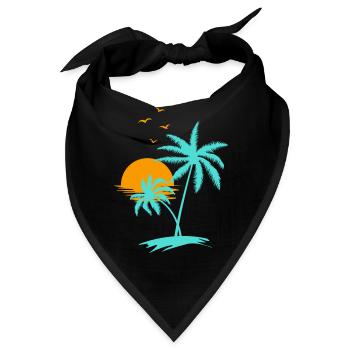 Miami Beach - Bandana - Schwarz - Vorne