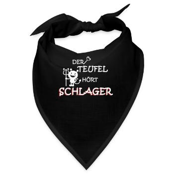 Schlagermusik Volksmusik Schlagerparty Schlagerfan - Bandana - Schwarz - Vorne