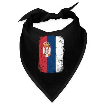 Serbien - Bandana - Schwarz - Vorne