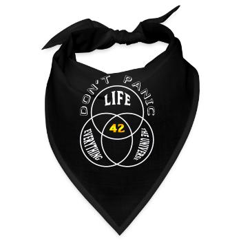 Dont Panic - Bandana - Schwarz - Vorne