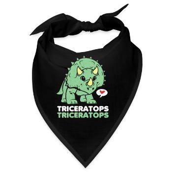 Triceratops - Bandana - Schwarz - Vorne