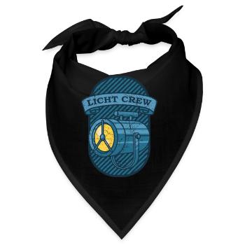 LICHT CREW Retro Licht Lichttechniker Geschenk - Bandana - Schwarz - Vorne