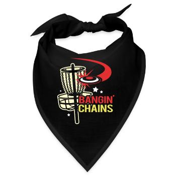 Frisbee Golf Discgolf Wurfscheibe Ultimate Frolf - Bandana - Schwarz - Vorne