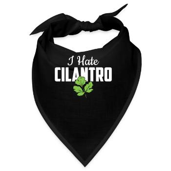 I Hate Coriander - I Hate Cilantro - Bandana - Schwarz - Vorne