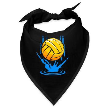 Wasserball Team Spieler Schwimmen Wassersport - Bandana - Schwarz - Vorne