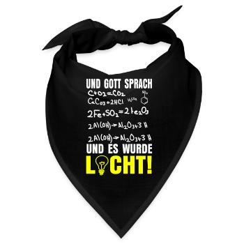 Physiker Formel Licht - Bandana - Schwarz - Vorne