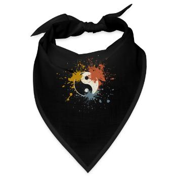 Yin und Yang - Bandana - Schwarz - Vorne