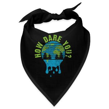 Fridays For Future Politik - Bandana - Schwarz - Vorne