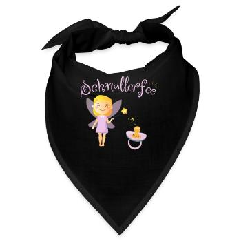 Kinder Schnullerfee Mädchen Jungen Baby Geschenk - Bandana - Schwarz - Vorne